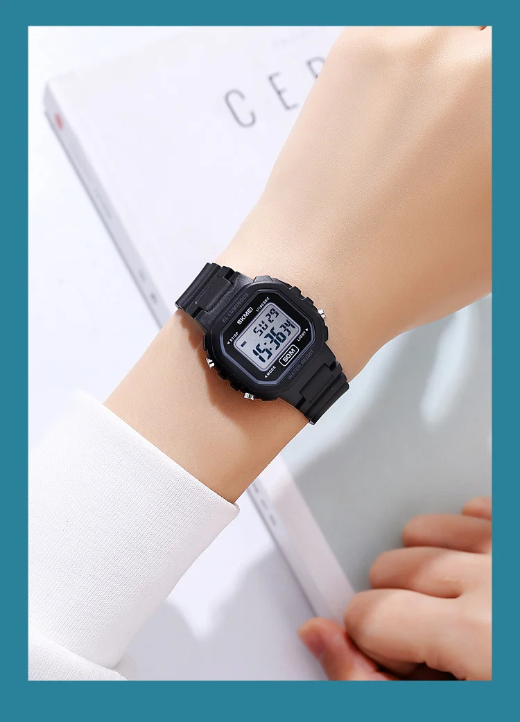 SKMEI Sport Freshness Vitality Watch For Men Women Students Chrono Casual Waterproof Digital Wristwatch Count Down Alarm Watches