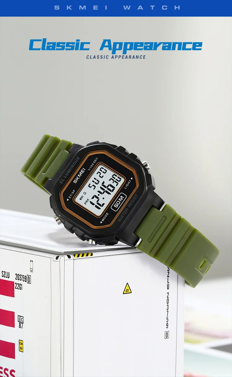SKMEI Sport Freshness Vitality Watch For Men Women Students Chrono Casual Waterproof Digital Wristwatch Count Down Alarm Watches