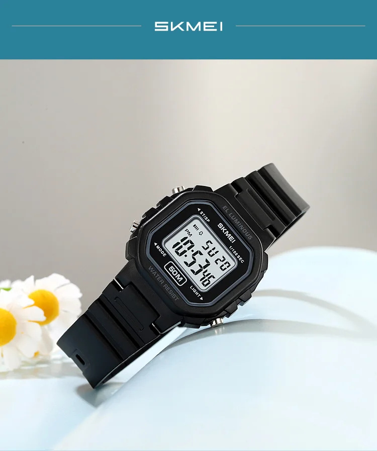 SKMEI Sport Freshness Vitality Watch For Men Women Students Chrono Casual Waterproof Digital Wristwatch Count Down Alarm Watches