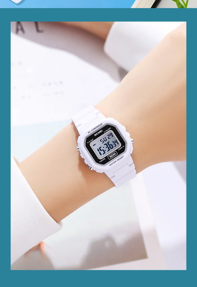 SKMEI Sport Freshness Vitality Watch For Men Women Students Chrono Casual Waterproof Digital Wristwatch Count Down Alarm Watches