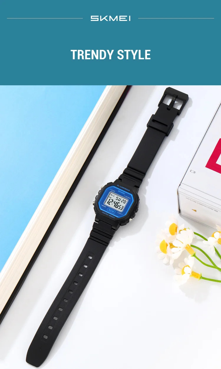 SKMEI Sport Freshness Vitality Watch For Men Women Students Chrono Casual Waterproof Digital Wristwatch Count Down Alarm Watches