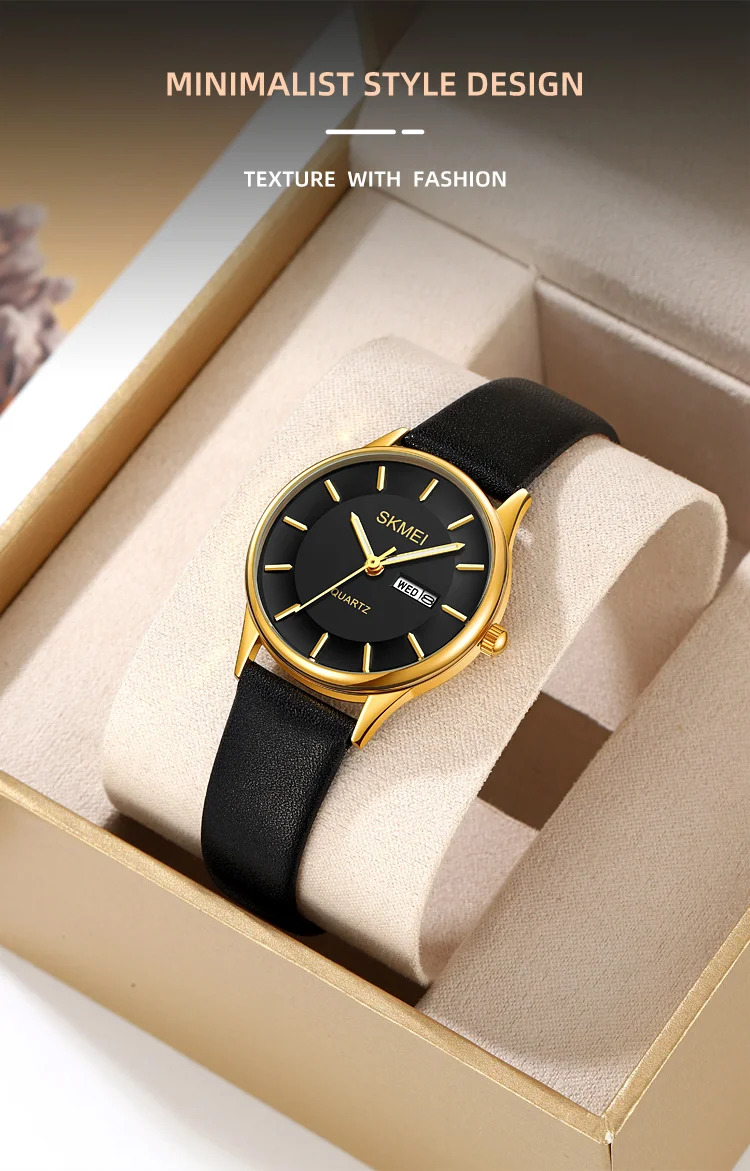 SKMEI Fashion Watches For Women Female Elegance Date Week Quartz Wristwatches Business Ladies Waterproof Watch Relogio Feminino