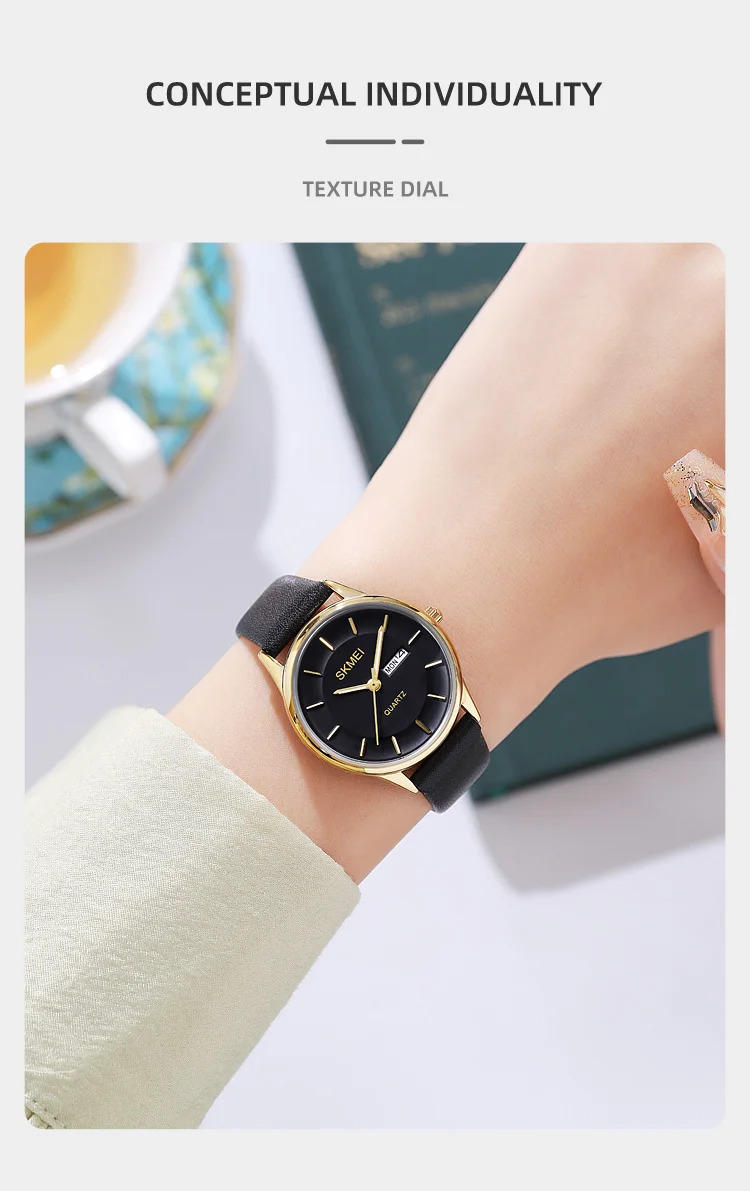 SKMEI Fashion Watches For Women Female Elegance Date Week Quartz Wristwatches Business Ladies Waterproof Watch Relogio Feminino