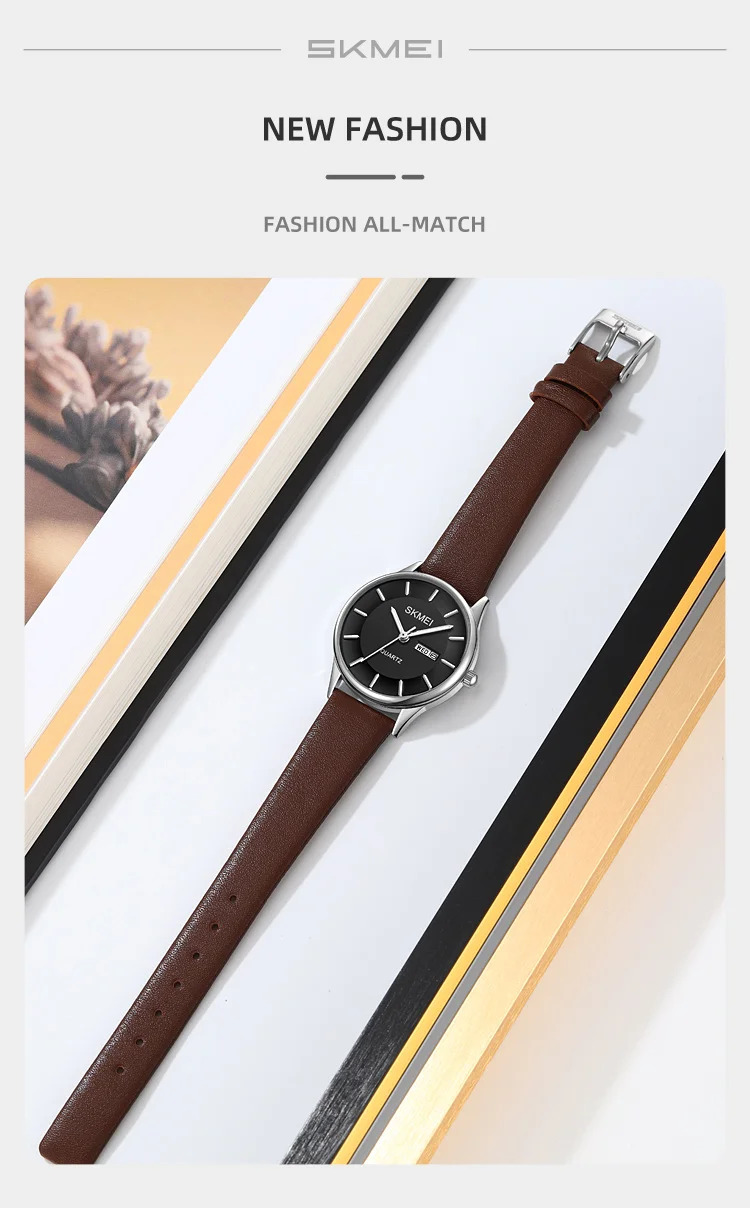 SKMEI Fashion Watches For Women Female Elegance Date Week Quartz Wristwatches Business Ladies Waterproof Watch Relogio Feminino