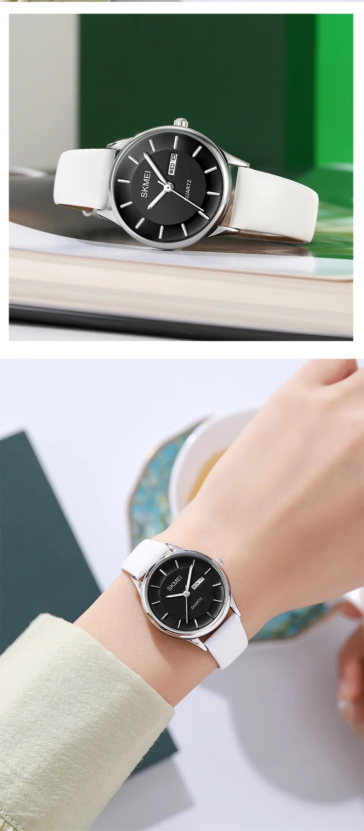 SKMEI Fashion Watches For Women Female Elegance Date Week Quartz Wristwatches Business Ladies Waterproof Watch Relogio Feminino