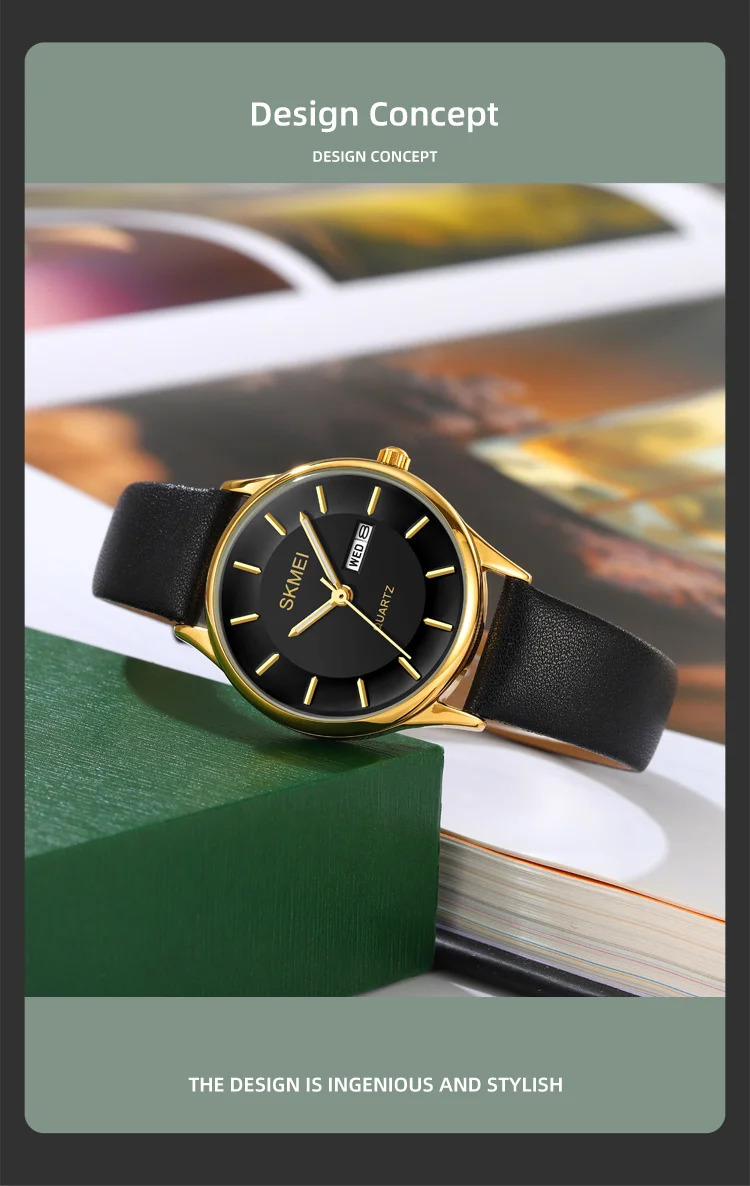 SKMEI Fashion Watches For Women Female Elegance Date Week Quartz Wristwatches Business Ladies Waterproof Watch Relogio Feminino