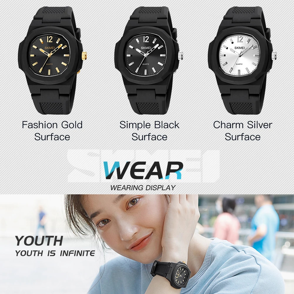 SKMEI Fashion Simple Outdoor Sports For Men Women Wristwatches Casual Quartz Watch Male Waterproof Watches relogios masculinos