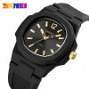 SKMEI 1717 Fashion Quartz Watch - 50M Water Resistant Casual Silicone Strap Watch for Men and Women