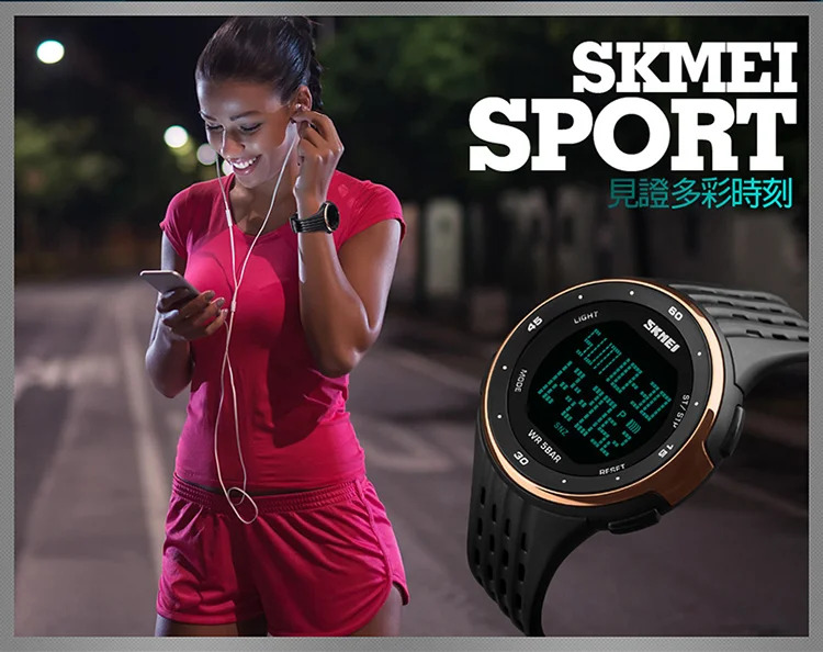 SKMEI Waterproof Military Watches For Men Women Casual Outdoor Sports Watch Ladies Simple Digital Wristwatches Relogio Masculino