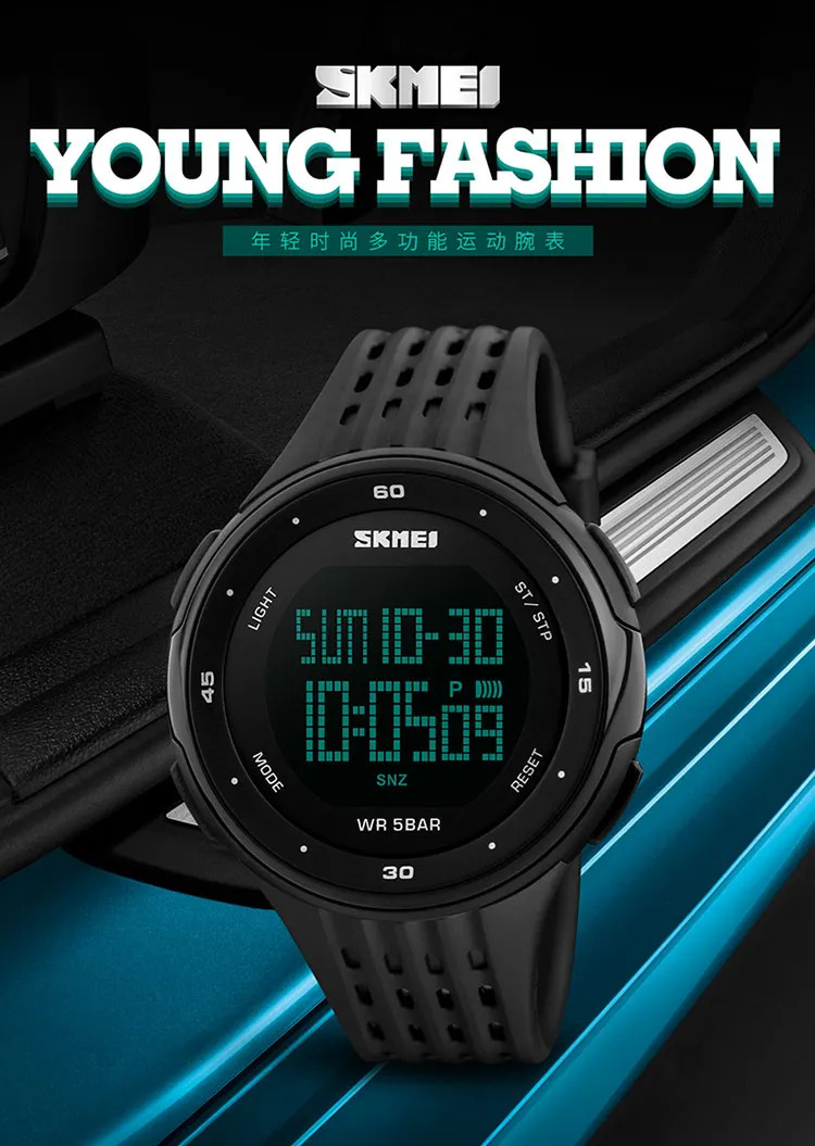 SKMEI Waterproof Military Watches For Men Women Casual Outdoor Sports Watch Ladies Simple Digital Wristwatches Relogio Masculino