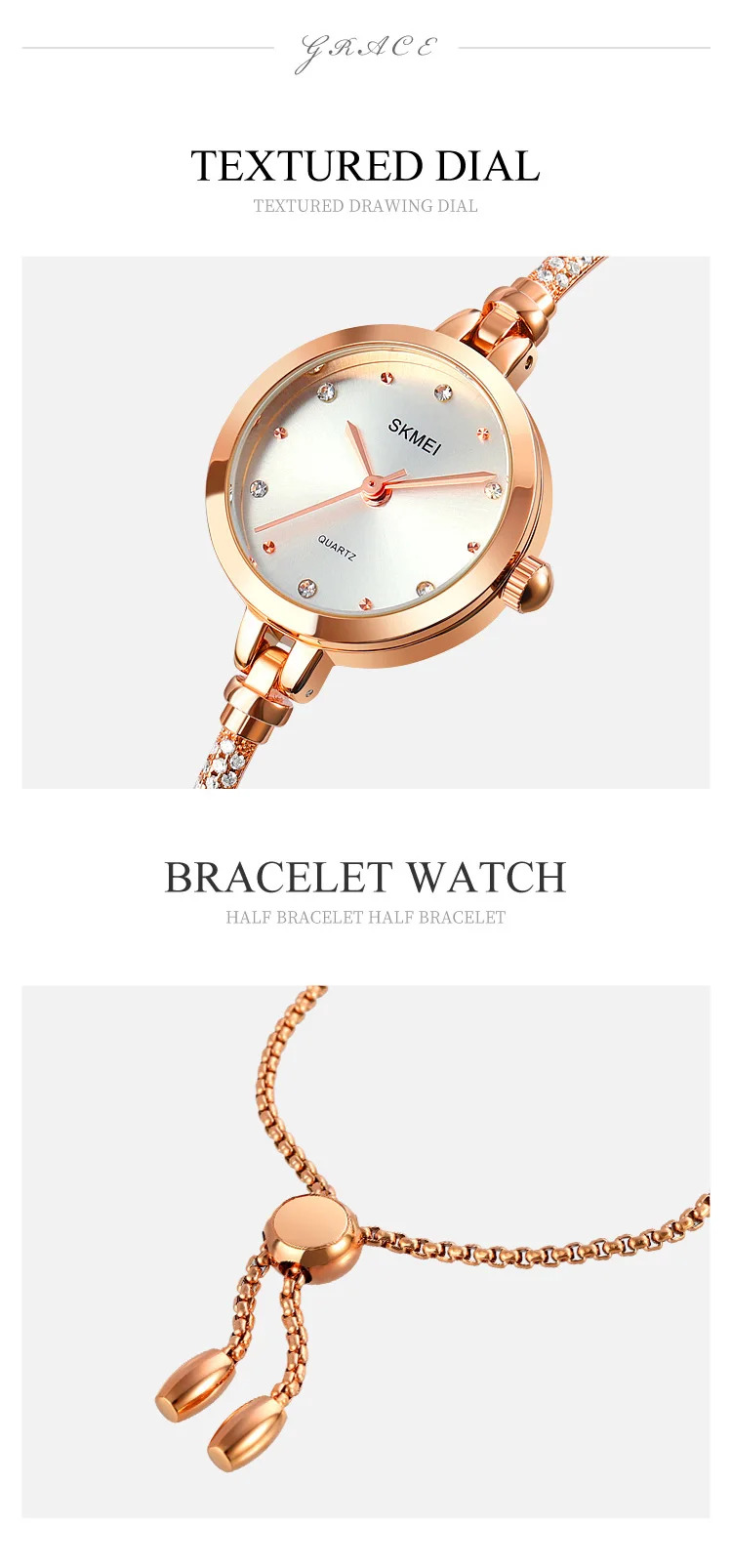 SKMEI Casual Girls Wristwatch Female 3Bar Waterproof Simple Quartz Watch For Women Fashion Thin Ladies Watches Relogio Feminino