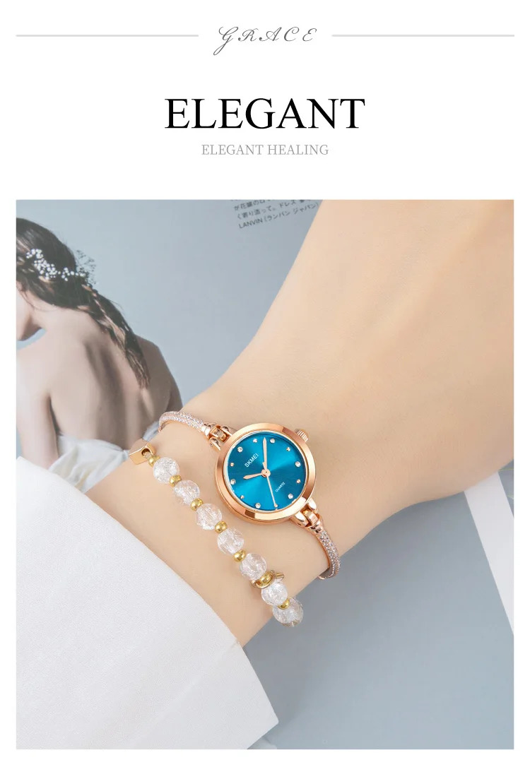 SKMEI Casual Girls Wristwatch Female 3Bar Waterproof Simple Quartz Watch For Women Fashion Thin Ladies Watches Relogio Feminino