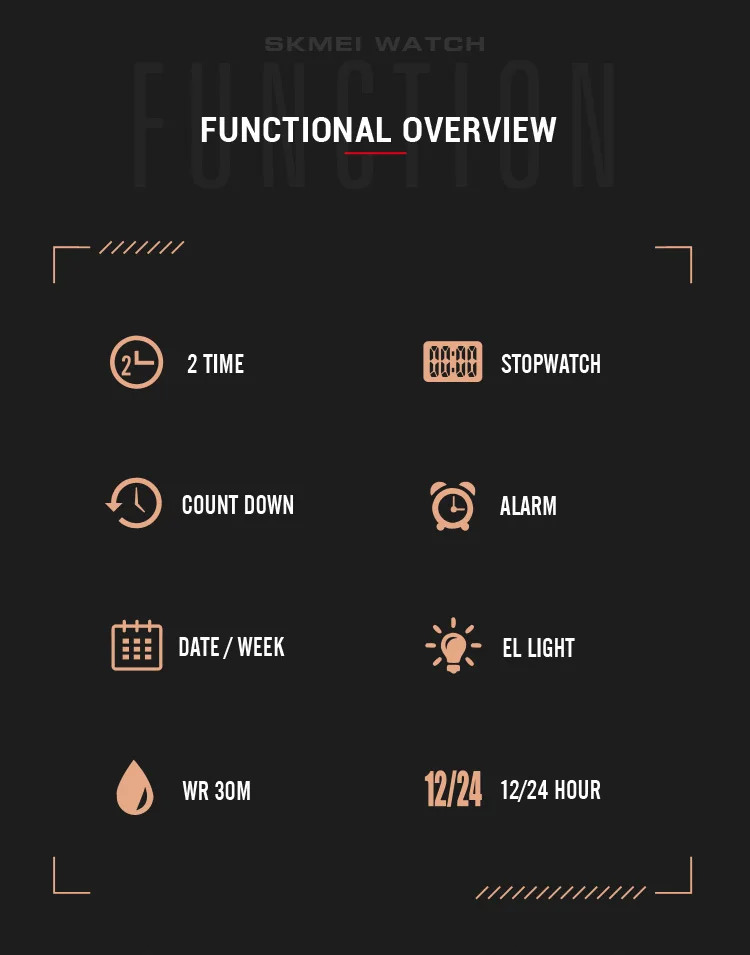 SKMEI Fashion Back Light Display Chrono Waterproof Wristwatches Countdown Digital Electronics Watches For Men Women reloj hombre