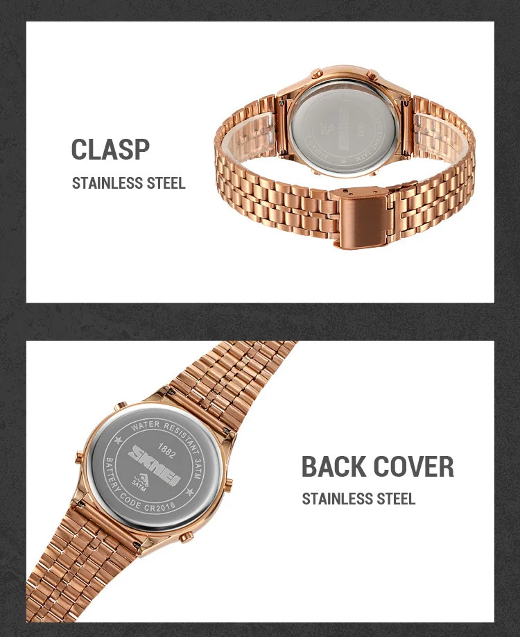SKMEI Fashion Back Light Display Chrono Waterproof Wristwatches Countdown Digital Electronics Watches For Men Women reloj hombre