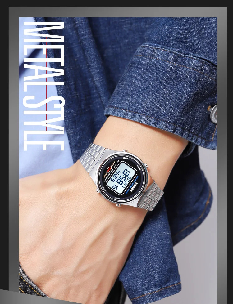 SKMEI Fashion Back Light Display Chrono Waterproof Wristwatches Countdown Digital Electronics Watches For Men Women reloj hombre