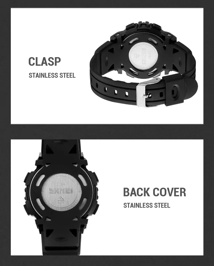 SKMEI Fashion Digital Countdown Sport Watch For Men Women Casual Waterproof Stopwatch Back Light Display Electronics Wristwatch
