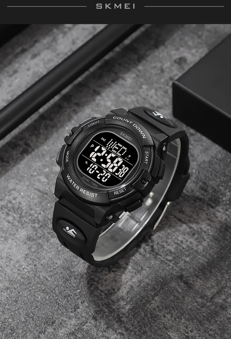 SKMEI Fashion Digital Countdown Sport Watch For Men Women Casual Waterproof Stopwatch Back Light Display Electronics Wristwatch