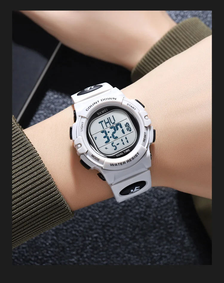 SKMEI Fashion Digital Countdown Sport Watch For Men Women Casual Waterproof Stopwatch Back Light Display Electronics Wristwatch