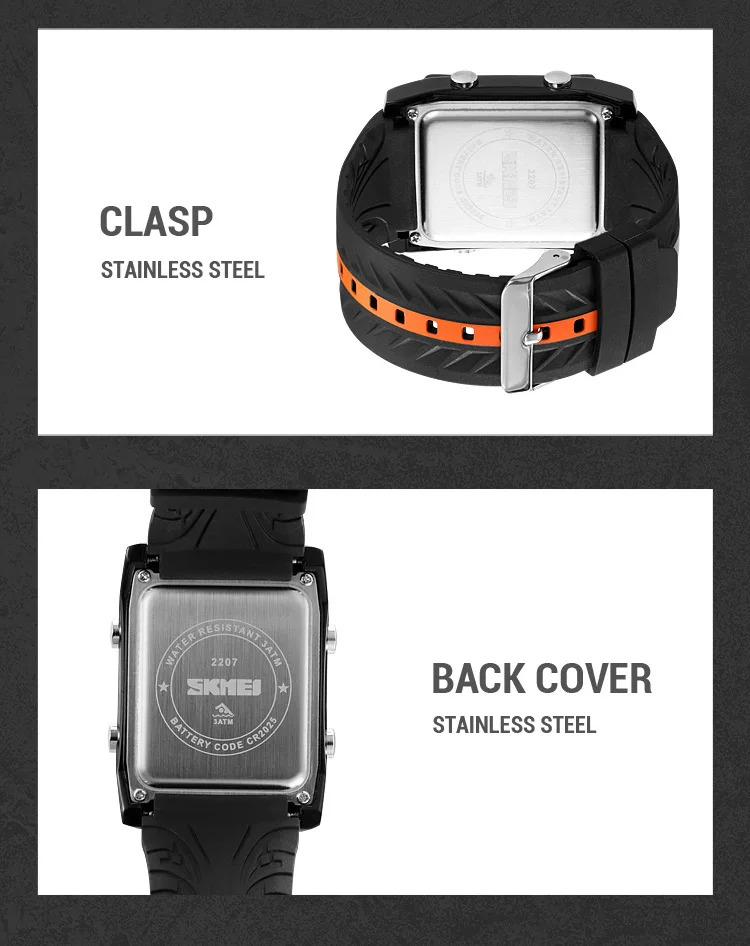 SKMEI Fashion Alarm Electronics Wristwatch Back Light Display Countdown Timer Digital Sports Watches For Men Women reloj hombre