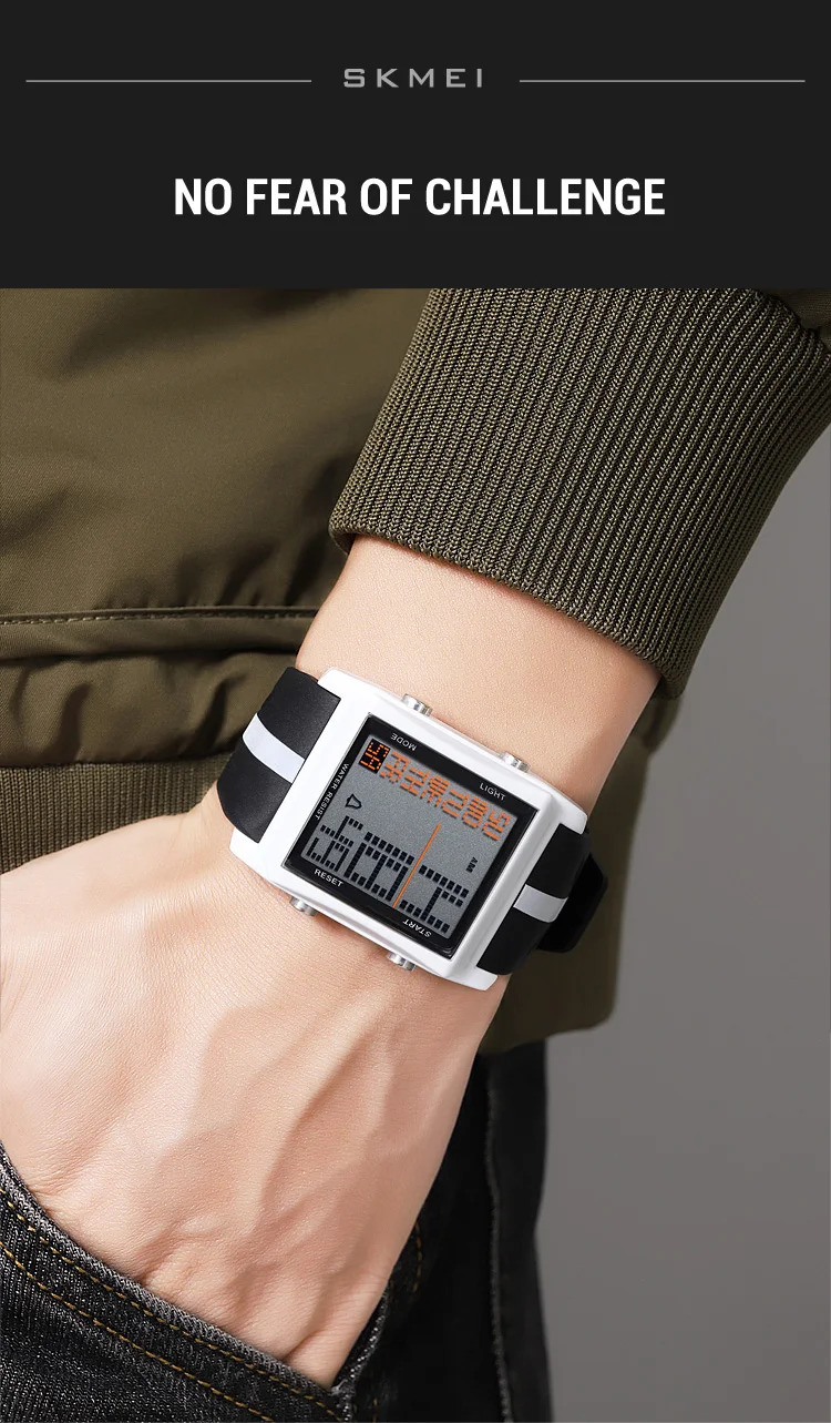 SKMEI Fashion Alarm Electronics Wristwatch Back Light Display Countdown Timer Digital Sports Watches For Men Women reloj hombre