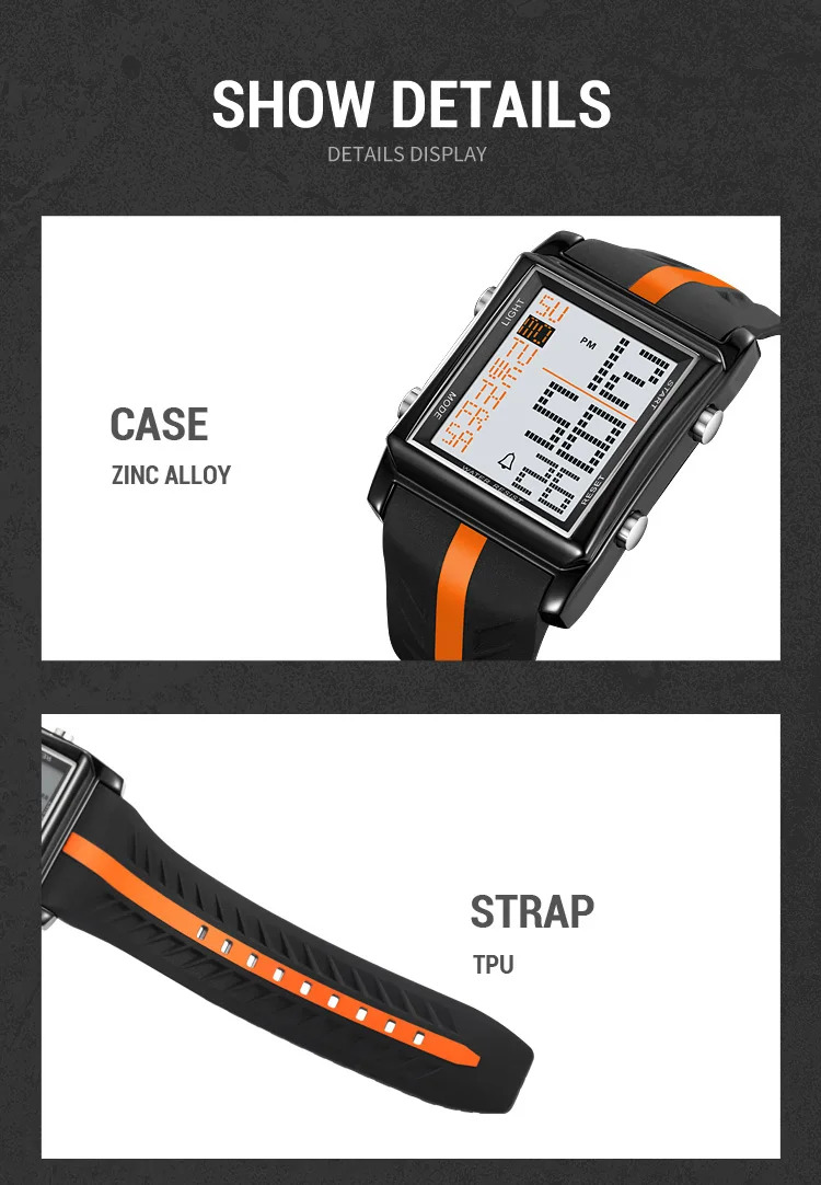 SKMEI Fashion Alarm Electronics Wristwatch Back Light Display Countdown Timer Digital Sports Watches For Men Women reloj hombre