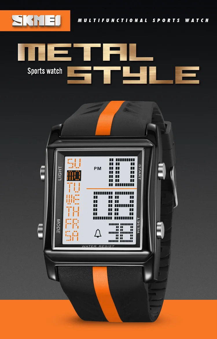 SKMEI Fashion Alarm Electronics Wristwatch Back Light Display Countdown Timer Digital Sports Watches For Men Women reloj hombre
