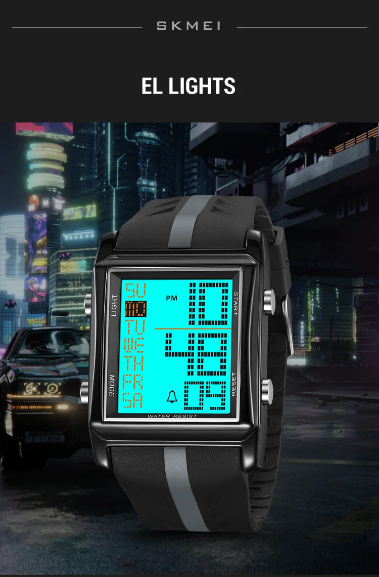 SKMEI Fashion Alarm Electronics Wristwatch Back Light Display Countdown Timer Digital Sports Watches For Men Women reloj hombre