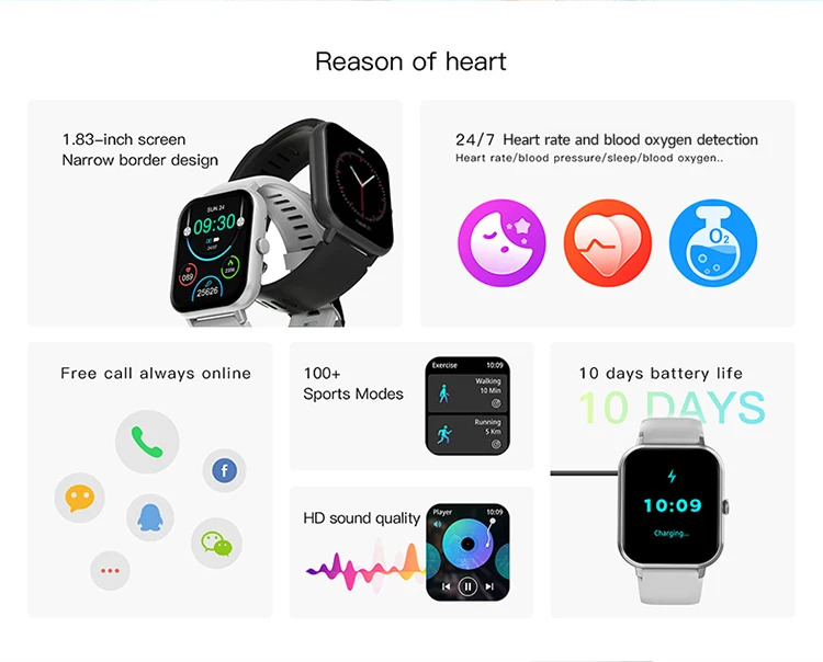 SKMEI 1.83" Bluetooth Call Smartwatches Pedometer Waterproof Sports Fitness Smart Watch Outdoor Pedometer Watches For Men Women