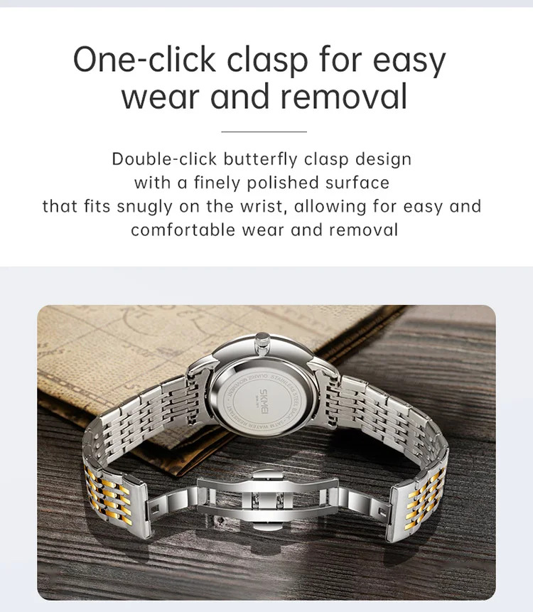 SKMEI Fashion Design Waterproof Time Movement Quartz Watch Business Watch For Men Women Luxury Date Week Wristwatch Reloj Hombre