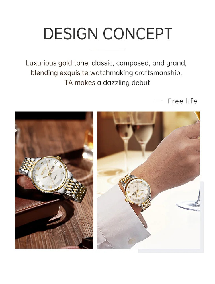 SKMEI Fashion Design Waterproof Time Movement Quartz Watch Business Watch For Men Women Luxury Date Week Wristwatch Reloj Hombre