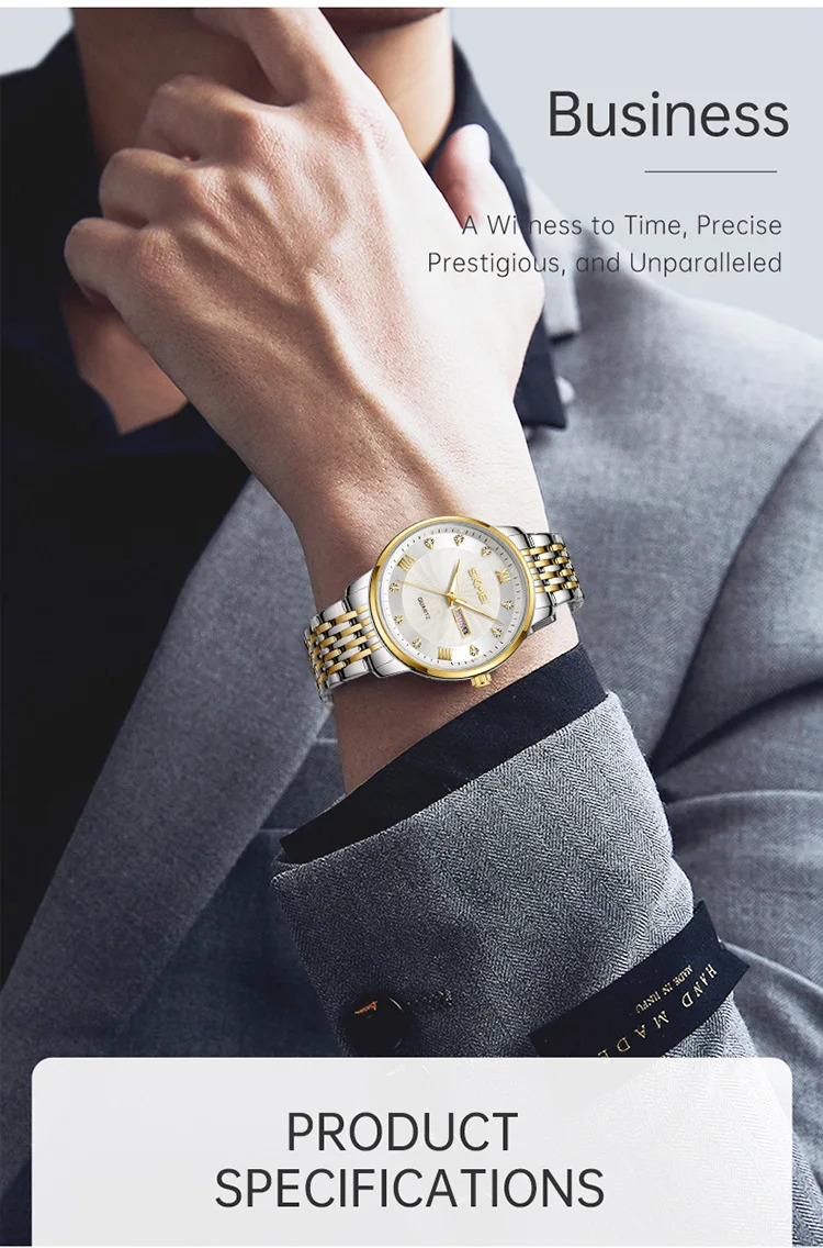 SKMEI Fashion Design Waterproof Time Movement Quartz Watch Business Watch For Men Women Luxury Date Week Wristwatch Reloj Hombre