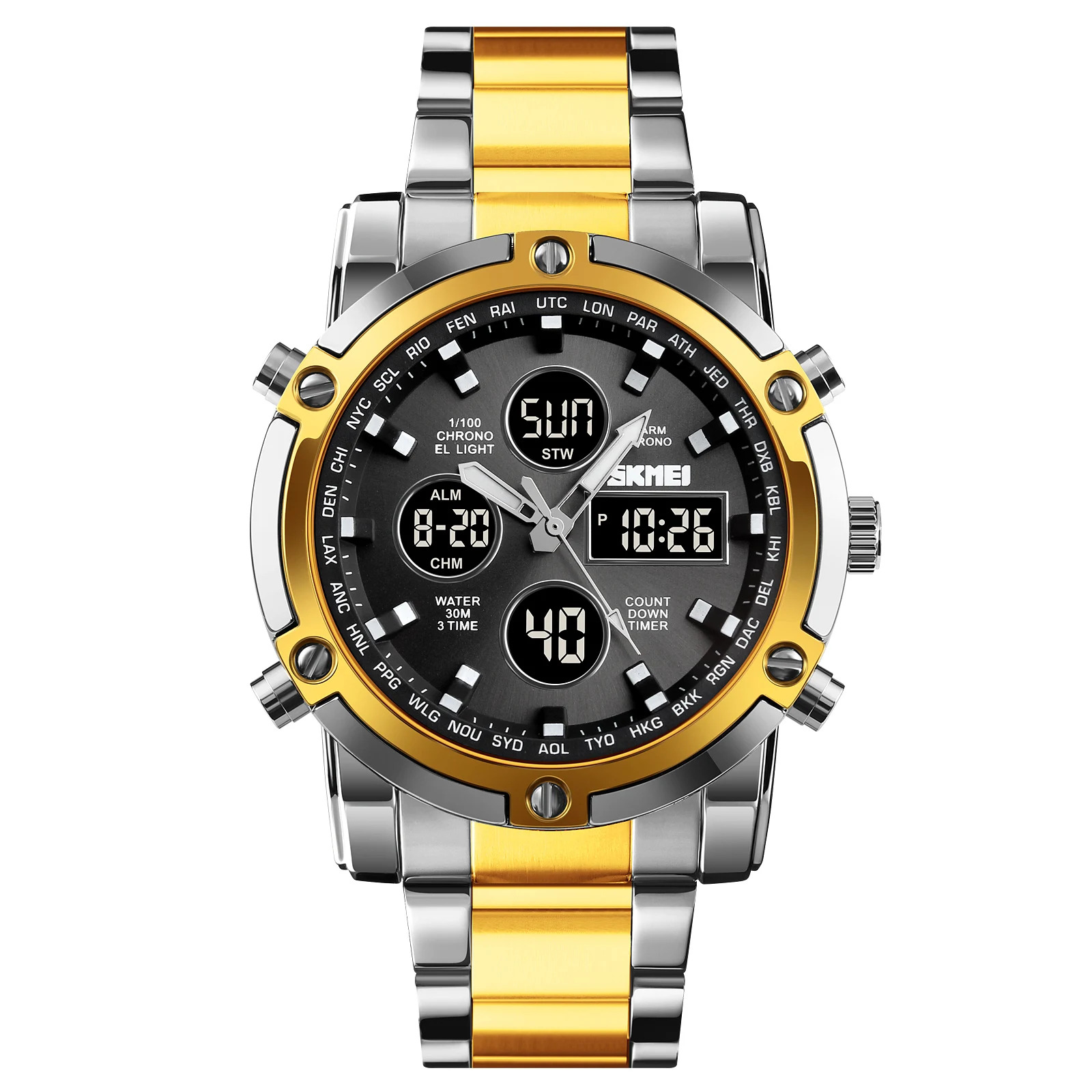 sliver gold black