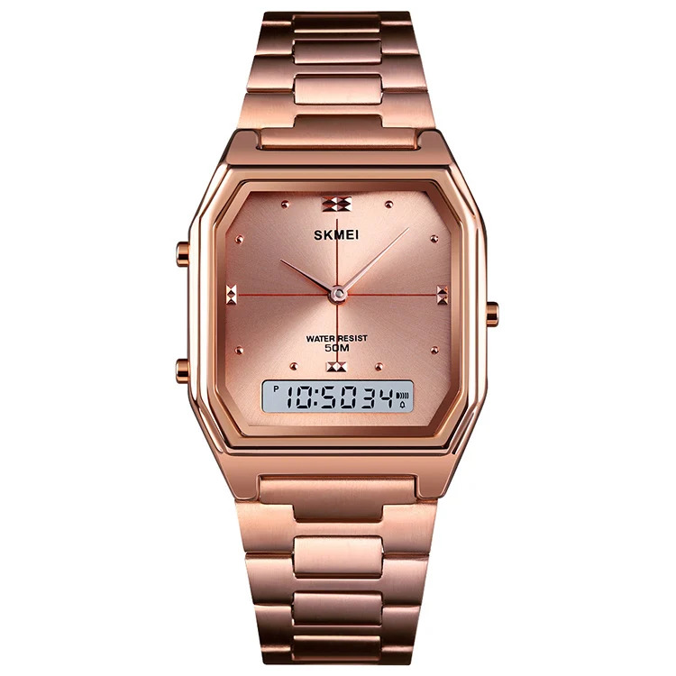 SKMEI Fashion 3Time Chrono Digital Electronic Wristwatch For Men Women Double Display Waterproof Sport Chrono Watch Reloj Hombre