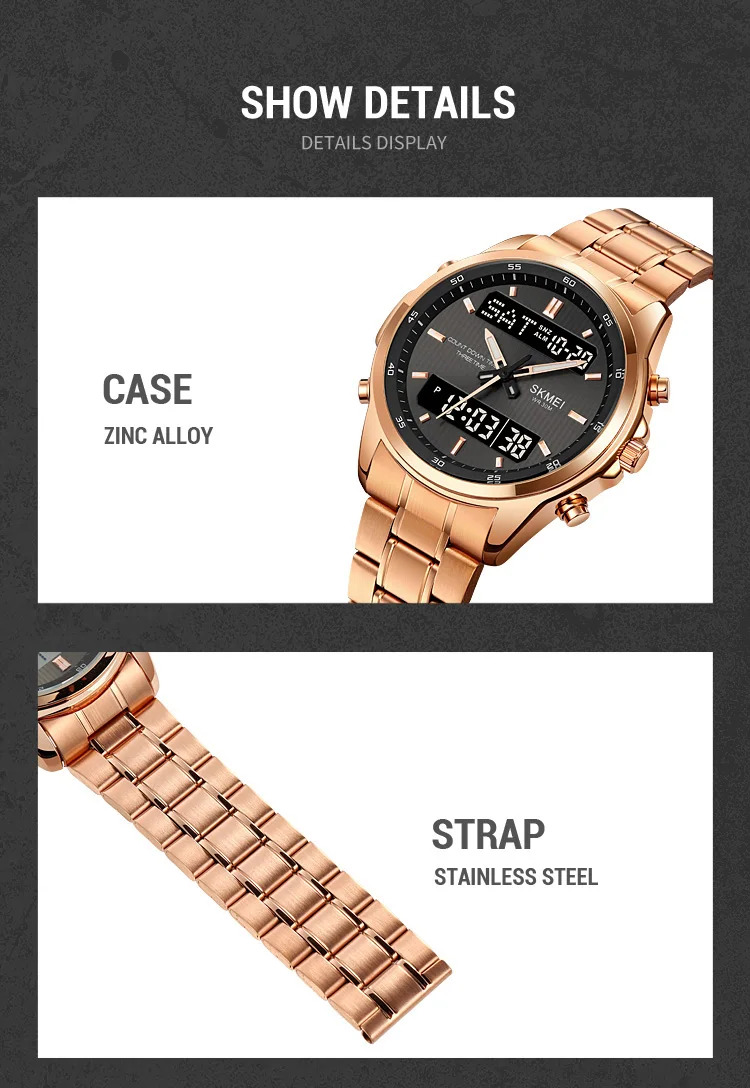 SKMEI Fashion 3Time Countdown Timer Digital Wristwatches For Men Women Back Light Sport Waterproof Alarm Watch relogio masculino
