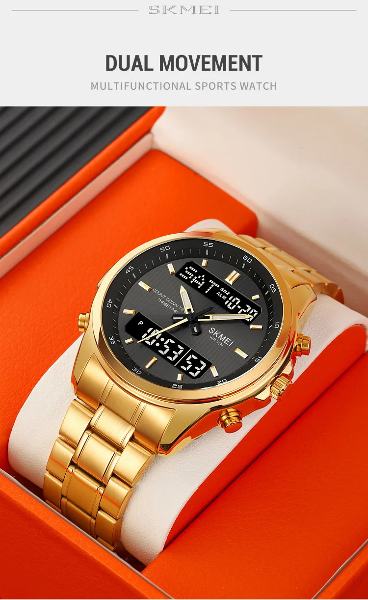 SKMEI Fashion 3Time Countdown Timer Digital Wristwatches For Men Women Back Light Sport Waterproof Alarm Watch relogio masculino