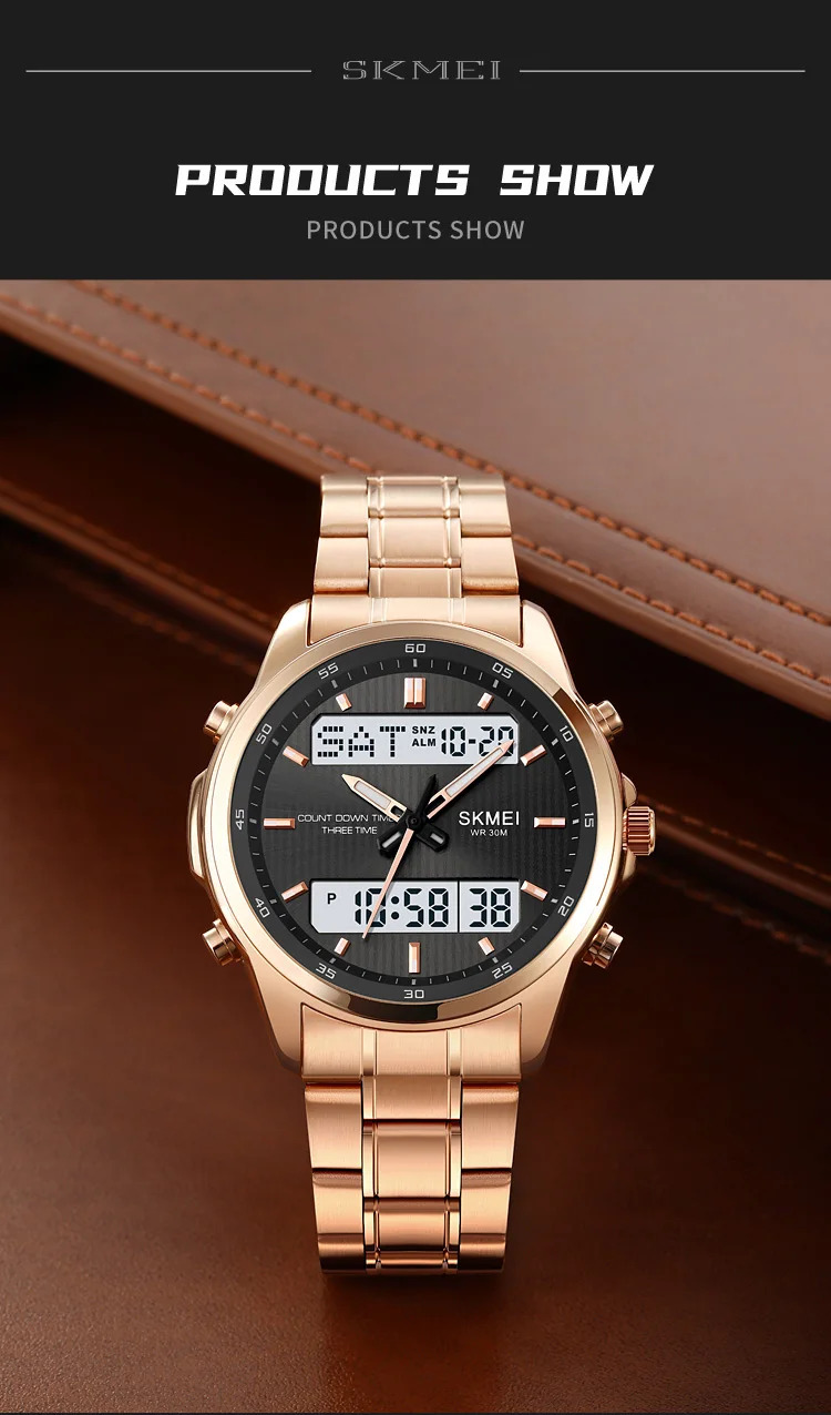 SKMEI Fashion 3Time Countdown Timer Digital Wristwatches For Men Women Back Light Sport Waterproof Alarm Watch relogio masculino