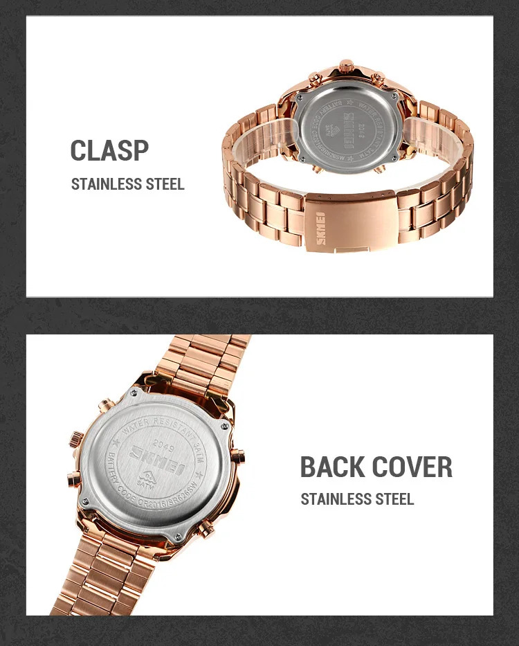 SKMEI Fashion 3Time Countdown Timer Digital Wristwatches For Men Women Back Light Sport Waterproof Alarm Watch relogio masculino