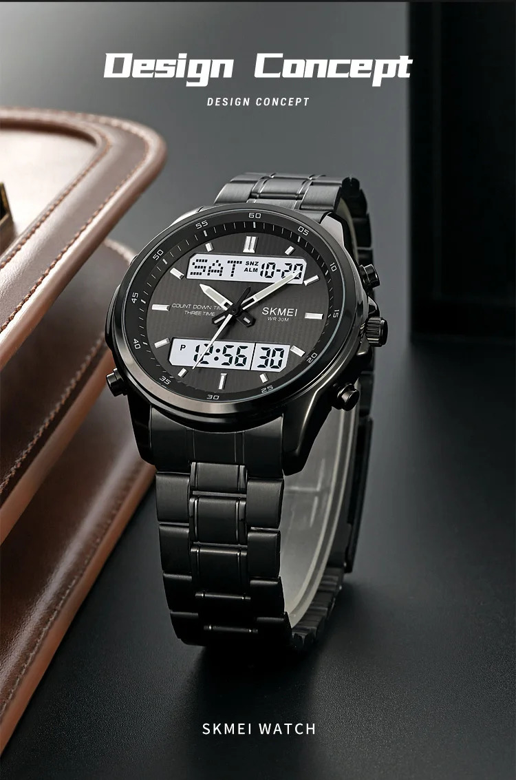 SKMEI Fashion 3Time Countdown Timer Digital Wristwatches For Men Women Back Light Sport Waterproof Alarm Watch relogio masculino