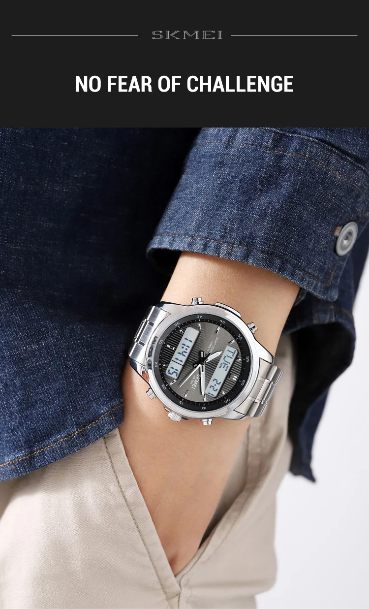 SKMEI Fashion 3Time Countdown Timer Digital Wristwatches For Men Women Back Light Sport Waterproof Alarm Watch relogio masculino