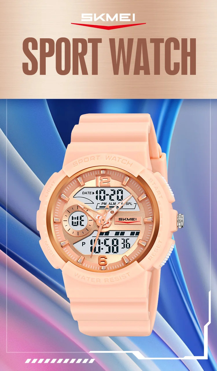 SKMEI 2Time Fashion Digital Electronics Watch Sports LED Light Quartz Watches For Men Waterproof Alarm Wristwatches Reloj Hombre