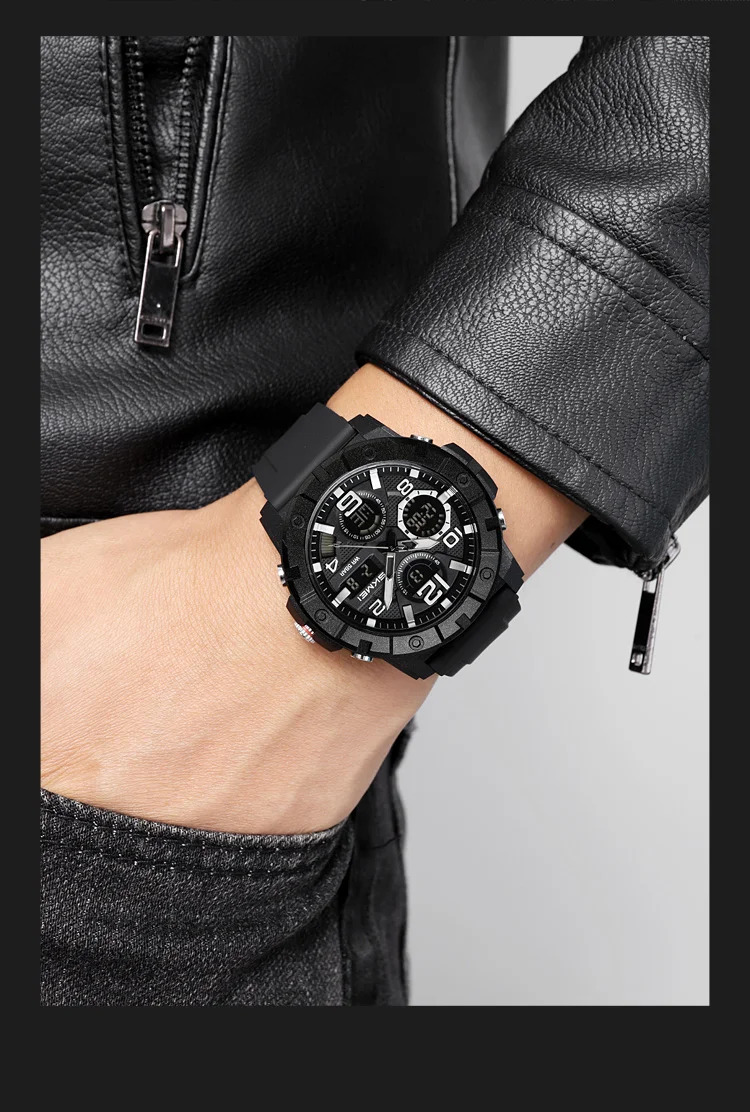 SKMEI Fashion 2Time Digital Electronics Watch Sports LED Light Quartz Watches For Men Waterproof Alarm Wristwatches Reloj Hombre