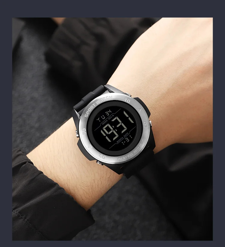 SKMEI Alarm Chrono Digital Watch Count Down Timer Military Sports Wristwatches For Men Women Waterproof Date Electronics Watches