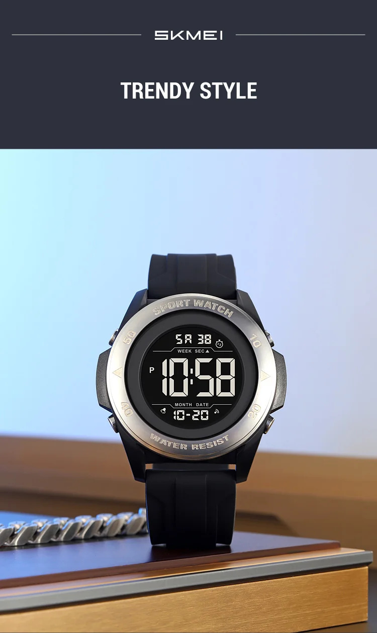 SKMEI Alarm Chrono Digital Watch Count Down Timer Military Sports Wristwatches For Men Women Waterproof Date Electronics Watches