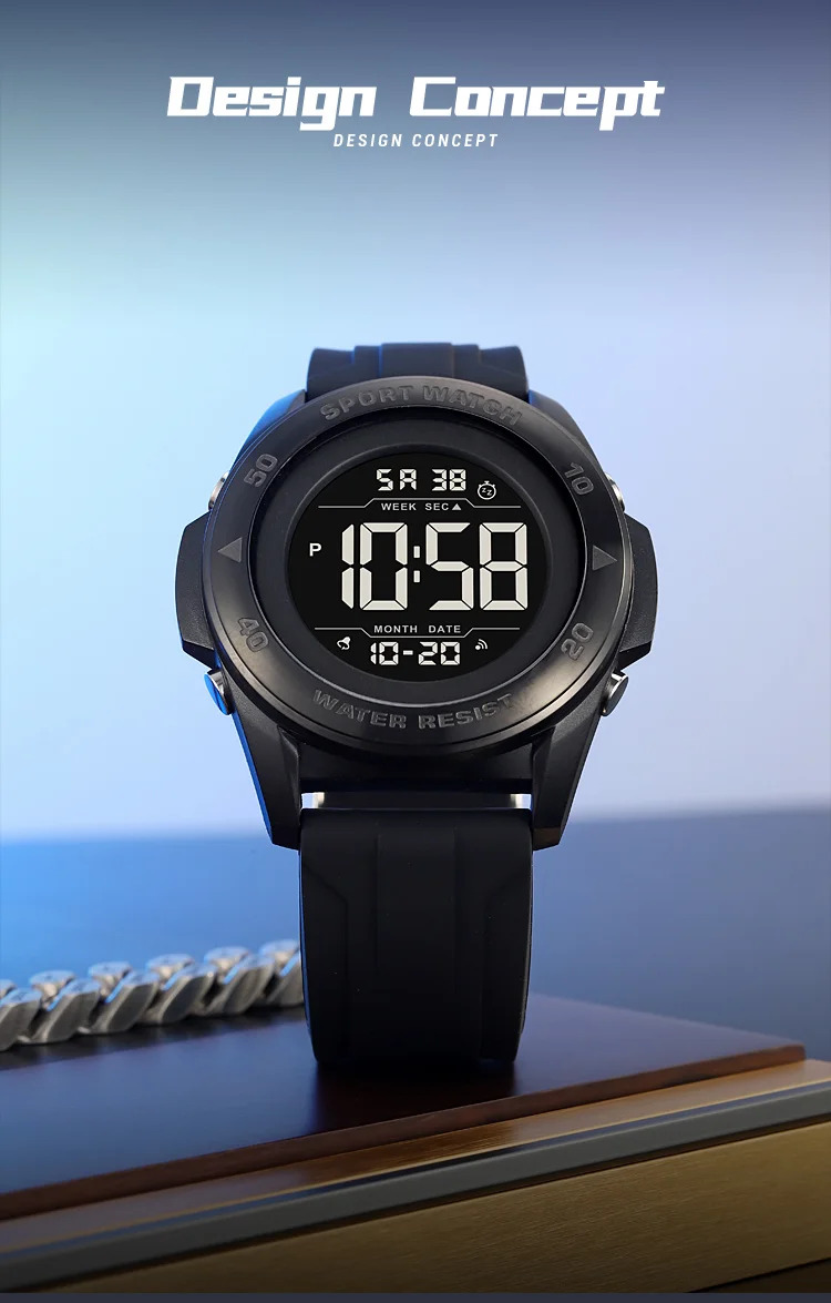 SKMEI Alarm Chrono Digital Watch Count Down Timer Military Sports Wristwatches For Men Women Waterproof Date Electronics Watches