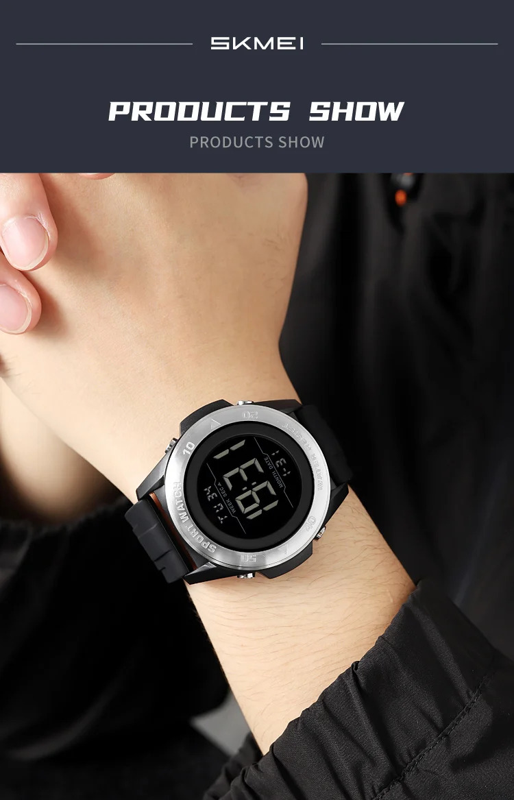 SKMEI Alarm Chrono Digital Watch Count Down Timer Military Sports Wristwatches For Men Women Waterproof Date Electronics Watches