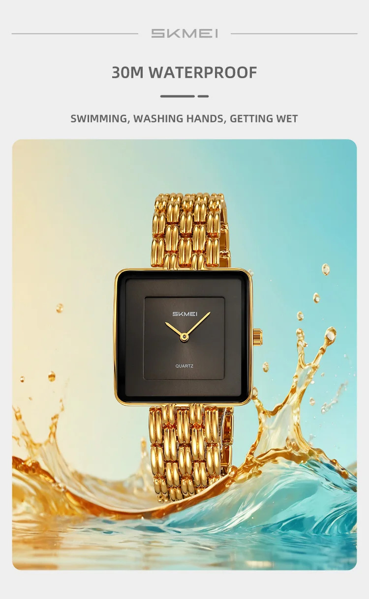 SKMEI Luxury Lady Quartz Wristwatch Simple Elegant Sweet Watches For Women Fashion 3Bar Waterproof Time Female Watch Reloj Mujer