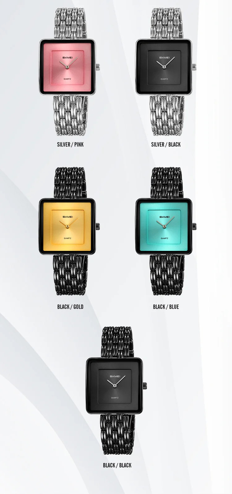 SKMEI Luxury Lady Quartz Wristwatch Simple Elegant Sweet Watches For Women Fashion 3Bar Waterproof Time Female Watch Reloj Mujer