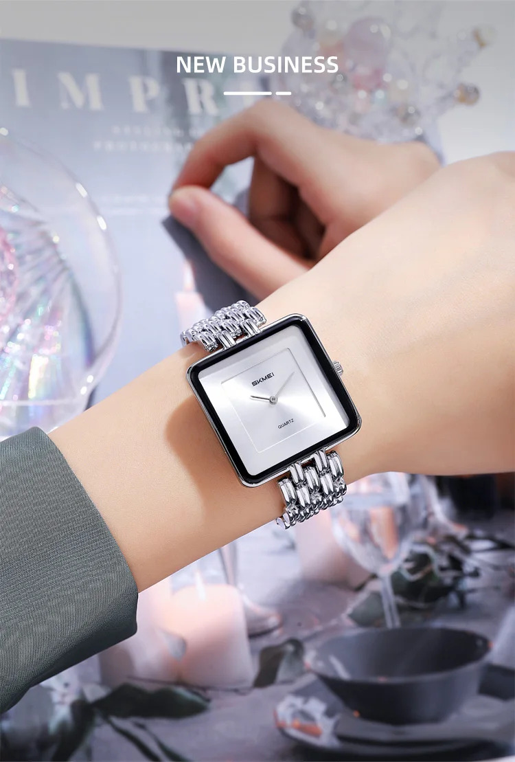 SKMEI Luxury Lady Quartz Wristwatch Simple Elegant Sweet Watches For Women Fashion 3Bar Waterproof Time Female Watch Reloj Mujer