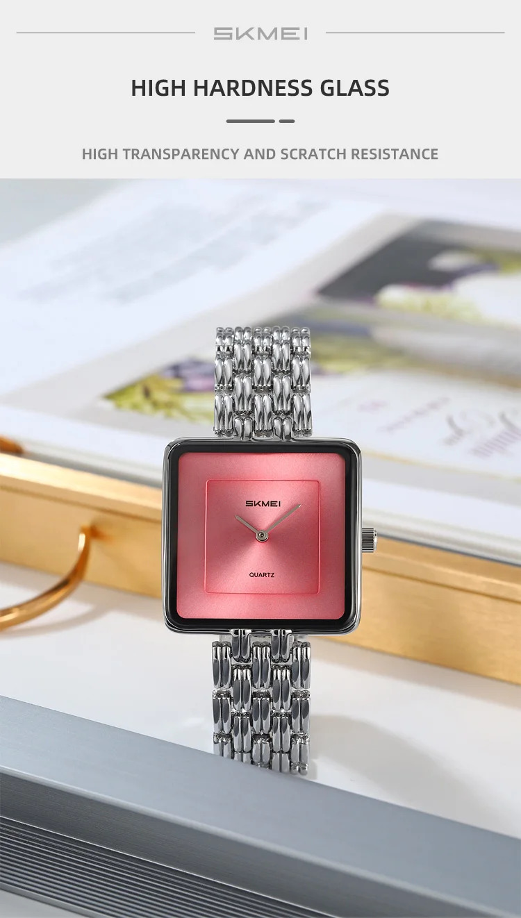 SKMEI Luxury Lady Quartz Wristwatch Simple Elegant Sweet Watches For Women Fashion 3Bar Waterproof Time Female Watch Reloj Mujer