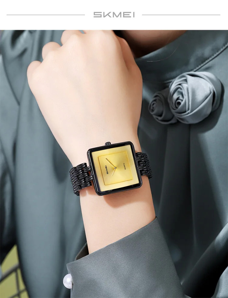 SKMEI Luxury Lady Quartz Wristwatch Simple Elegant Sweet Watches For Women Fashion 3Bar Waterproof Time Female Watch Reloj Mujer